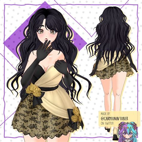 Vroid Hair Preset Cute Long Wavy Hair Etsy