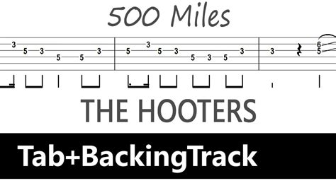 The Hooters 500 Miles Guitar Tab Backingtrack Youtube