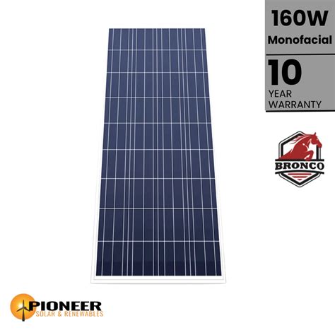 Bronco 160W Polycrystalline Solar Panel Pioneer Solar Renewables