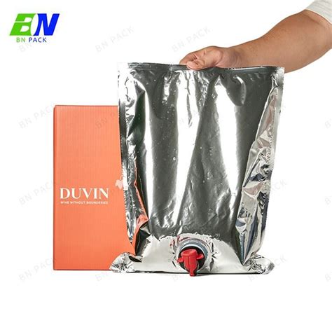 Eco Friendly Wine Storage Bag In Box Packaging Custom Spout Pouch