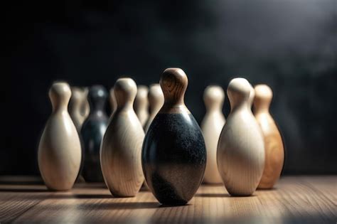 Premium Ai Image Bowling Pins In Motion Ai Generated