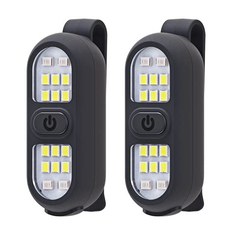 Pack Clip On Flashlights Running Light For Runners Rechargeable