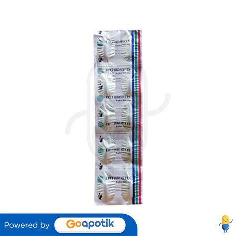 Ulasan Produk Erythromycin Yarindo Mg Strip Tablet