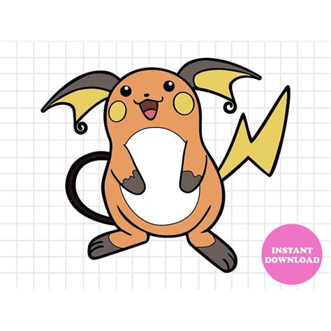 Raichu Svg Layered Item Clipart Cricut Digital Vector Cut Inspire