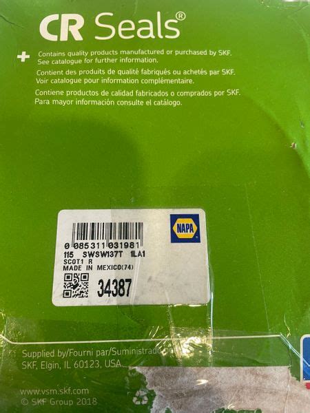 Skf 34387 Cr Scotseal Classic Rear Wheel Seal New Free Shipping Far