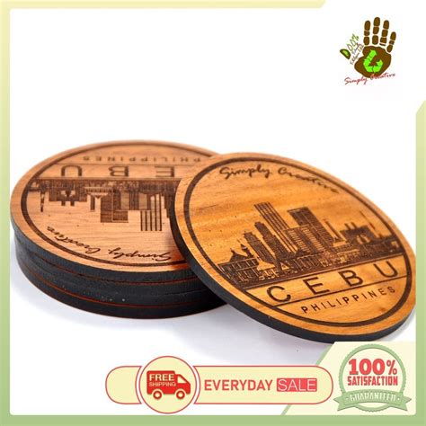 Simply Creative Wooden Coaster Cebu Philippines Shopee Philippines