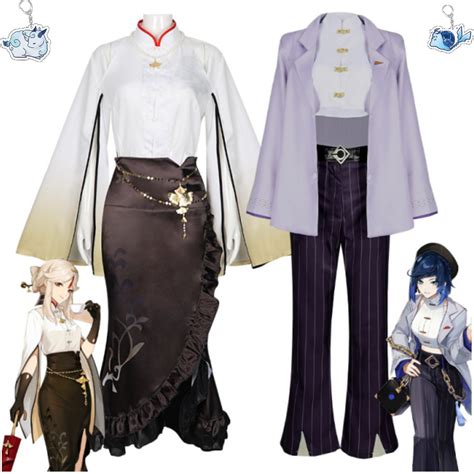 Genshin Impact Yelan Ningguang Pizzahut Cosplay Costume Genshin Impact