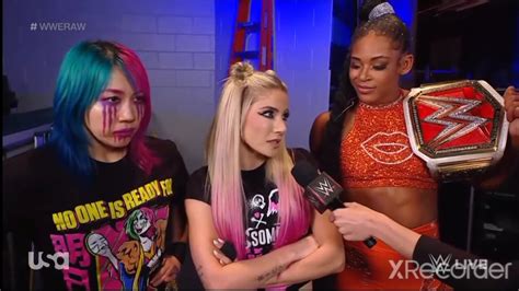 Alexa Bliss Asuka Bianca Belair Backstage Raw October Youtube