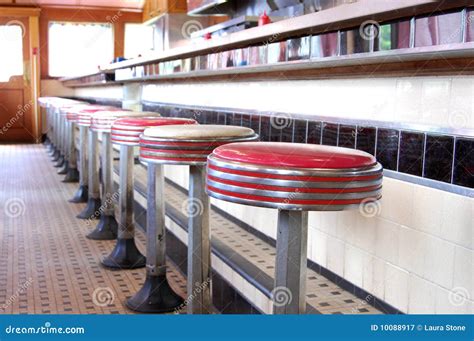 Retro Diner stock image. Image of counter, dining, stool - 10088917