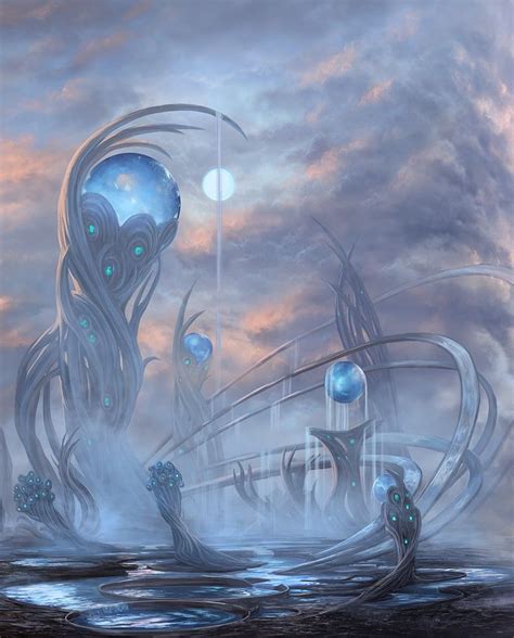 Island Mtg Art From Phyrexia All Will Be One Set By Alayna Danner