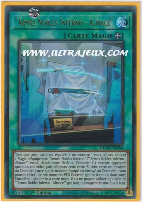 Armes Nobles Inferno Almace Dune Fr Carte Yu Gi Oh Cartes