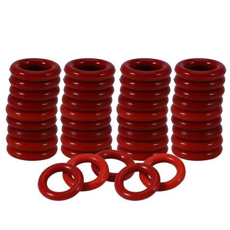 50 pièces 12 mm x 2 5mm x 7 mm rouge foncé Silicone joints toriques