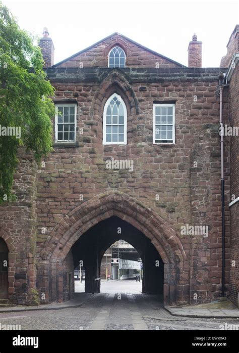 Chester Cathedral Abbey Gate Stock Photo - Alamy