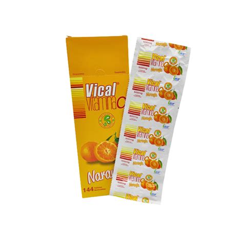 Vitamina C Mg Vical X Tableta Masticable Sabor Naranja Compre En