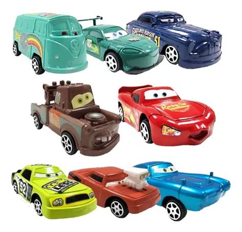 Carros Relampago Mcqueen Kit 8 Carrinhos MercadoLivre