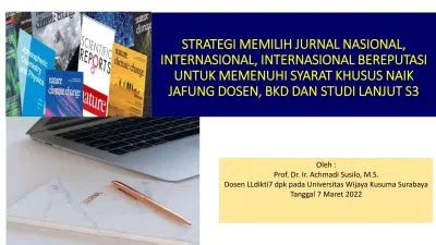 Strategi Memilih Jurnal Nasional Internasional Internasional