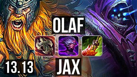 Olaf Vs Jax Top 10 1 7 69 Winrate Godlike Euw Master 13 13