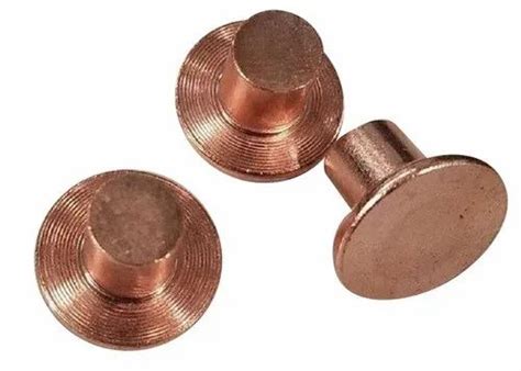 Round Copper Contact Rivet At Rs 0 18 Piece Copper Contact Rivet In