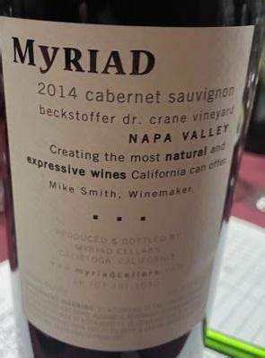 2014 Myriad Cellars Cabernet Sauvignon Beckstoffer Dr Crane Vineyard