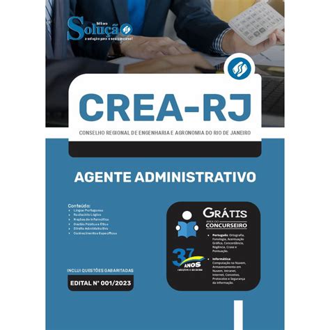 Apostila Crea Rj Agente Administrativo Shopee Brasil