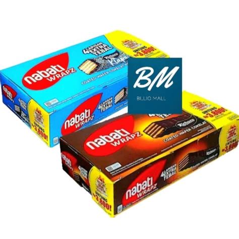 Jual Nabati Wrapz Chocolate Coated Coklat Kelapa 1 Box Isi 14 Pcs