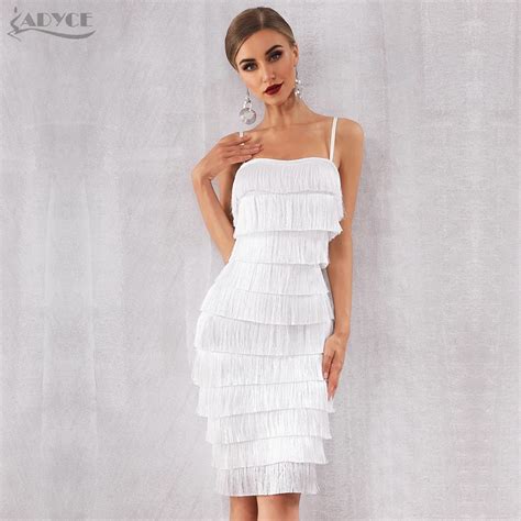 Buy Adyce 2019 New Summer Bodycon Fringe Bandage Dress