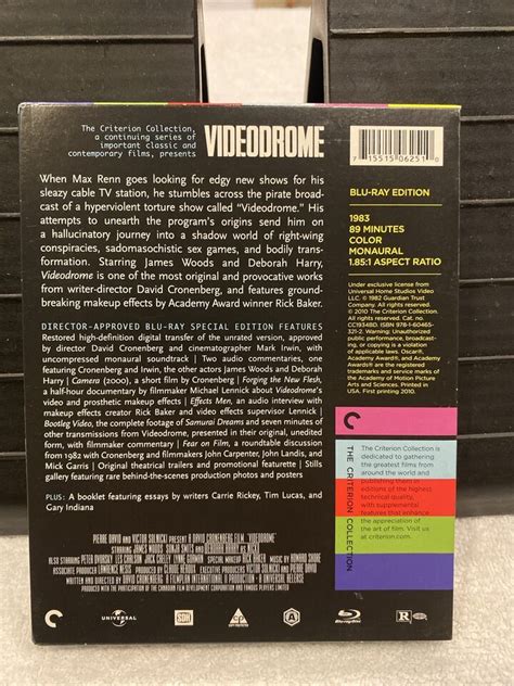 Videodrome Criterion Collection Blu Ray 1983 715515062510 EBay