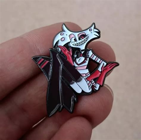 Hazbin Hotel Angel Dust Metal Enamel Pin Badge Brooch Sinner Hell Demon