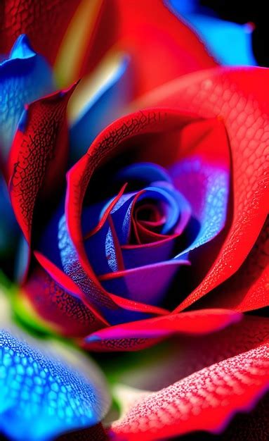 Premium AI Image | Red and blue roses wallpapers that are high definition