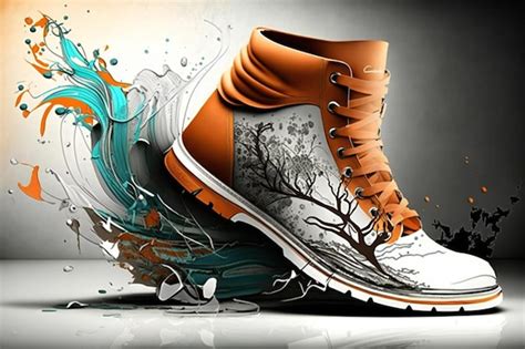 Premium Photo | Shoes design digital illustration painting abstract background