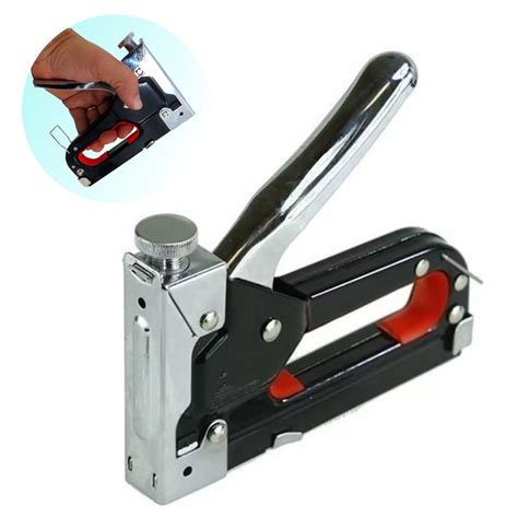 Grampeador Tapeceiro Alta Pressão Profissional 100 Grampos Shopee