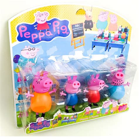 Kit Bonecos Familia Happy Pig Peppa George Papai E Mam E Shopee