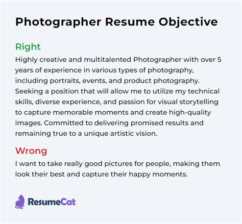 Top Photographer Resume Objective Examples Resumecat