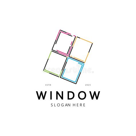 Simple Window Logo Design For Interior Construction Architecture