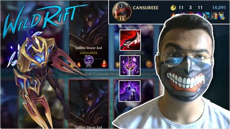 WILD RIFT I HAD TO PLAY IT RIGHT GALAXY SLAYER ZED SKIN GAMEPLAY