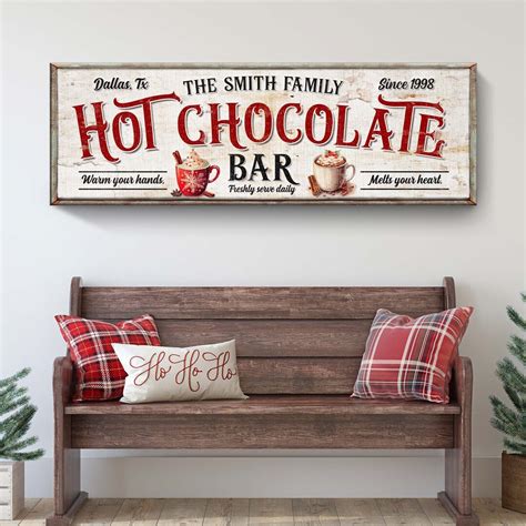 Hot Chocolate Bar Sign Christmas Signs Hot Cocoa Bar Sign Pantry Sign ...