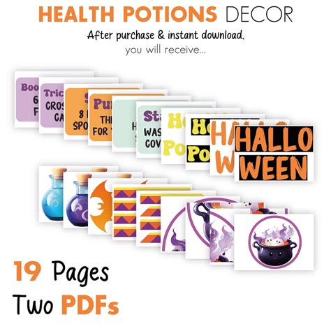 Health Potions Halloween Bulletin Board Kit School Nurse October Bulletin Board Boo To The Flu