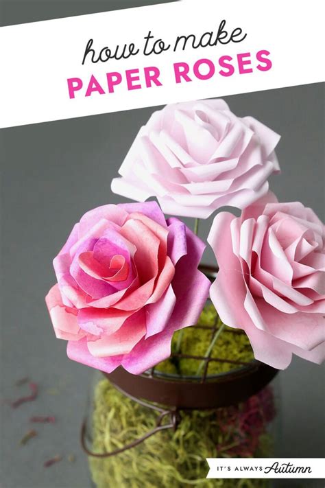 How To Make Gorgeous Paper Roses Free Template Artofit