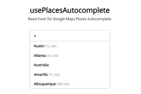 Autocomplete React Js Examples