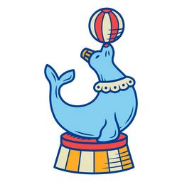 Circus Seal Ball Trick PNG & SVG Design For T-Shirts