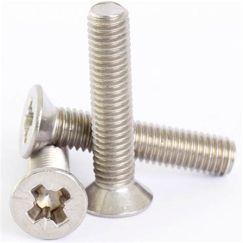 A2 Stainless Steel Pozi Countersunk Machine Screws DIN 965Z Bolt Base