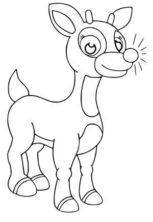 Free Printable Rudolph The Red Nosed Reindeer Coloring Pages For