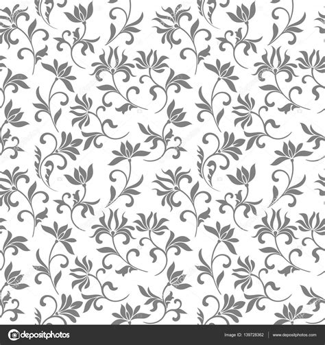 Elegant seamless pattern with floral tracery on a white background for ...