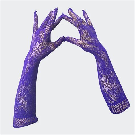 Hot Hollow Sexy Lingerie Anti UV Lace Gloves Bride Liturgy Long Transparent Sex Gloves For Women