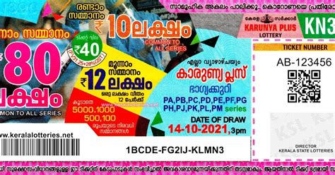 Kerala Lotteries Results 14 10 2021 Karunya Plus KN 390 Lottery Result