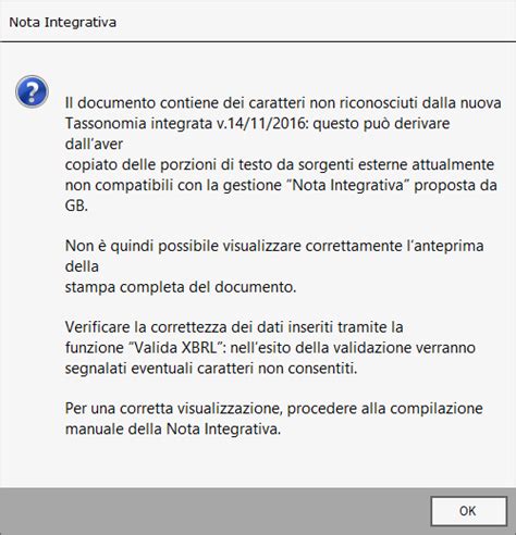 Bilancio Xbrl Controlli Per Validazione Dei Testi Bilancio Gb