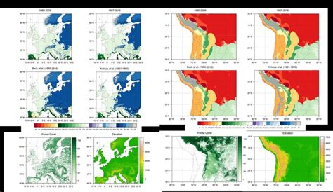 Köppen Geiger climate classification maps from our study and previous