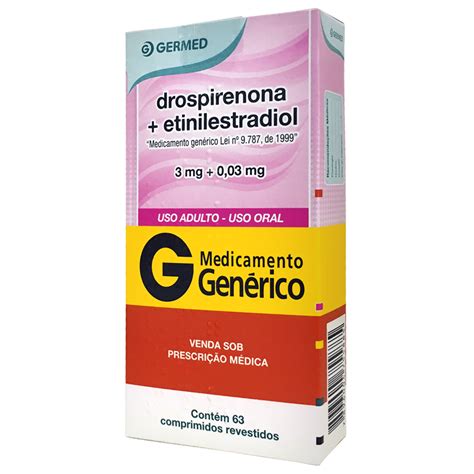 DROSPIRENONA ETINILESTRADIOL GERMED CAIXA 63 COMPRIMIDOS REVESTIDOS