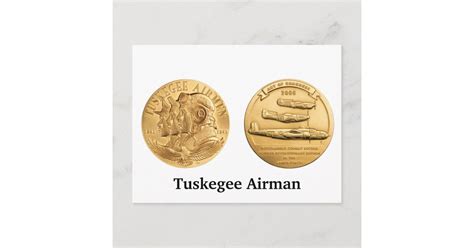 Tuskegee Airmen Gold Medal Postcard | Zazzle