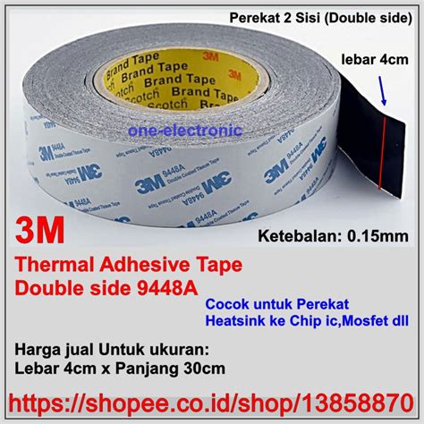 Jual Per Cm M Thermal Adhesive Tape M Double Side A Perekat